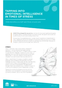 Tapping Into Emotional Intelligence in Times of Stress