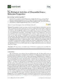 The Biological Activities of Oleocanthal from a Molecular Perspective