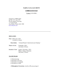 (Updated: 12/01/2020) Department of Philosophy SO