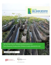 WRM/WBS-2020-03 Rweru-Bugesera Transboundary Wetlands Complex