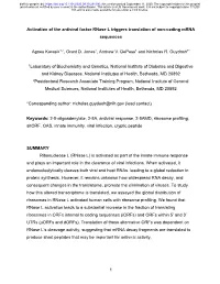 1 Activation of the Antiviral Factor Rnase L Triggers Translation of Non