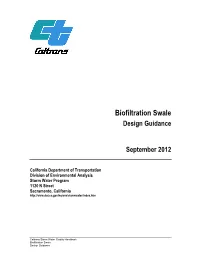 Biofiltration Swale Design Guidance
