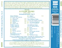 Lutosławski’S Output