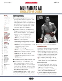 Muhammad Ali Advocate for Change