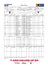 Official Match Report