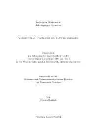 Variational Problems on Supermanifolds