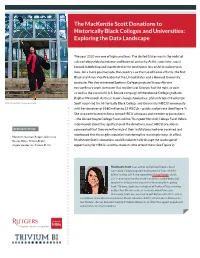 The Mackenzie Scott Donations to Historically Black Colleges and Universities: Exploring the Data Landscape