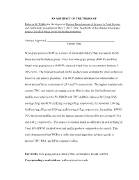 AN ABSTRACT of the THESIS of Rebecca M. Walker for the Degree of Honors Baccalaureate of Science in Food Science and Technology
