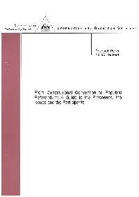 From Constitutional Convention to Republic Referendum: a Guide to the Processes, the Issues and the Participants ISSN 1328-7478