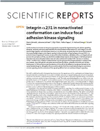 Integrin Α2β1 in Nonactivated Conformation Can Induce Focal