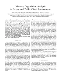 Memory Degradation Analysis in Private and Public Cloud Environments