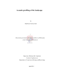 Acoustic Profiling of the Landscape