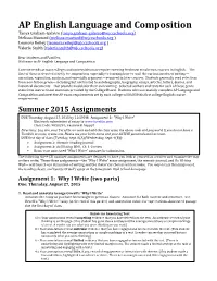 AP English Language and Composition