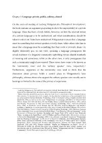 Chapter 5. Language: Private, Public, Solitary, Shared on the Received