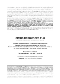 Citius Resources