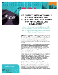 Ice District Internationally Recognized with Enr Global Best Project Award for Retail/Mixed-Use Development