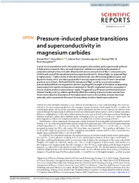 Pressure-Induced Phase Transitions and Superconductivity In