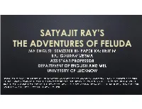 Satyajit Ray's the Adventures of Feluda