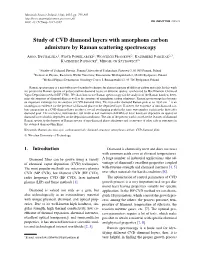 Study of CVD Diamond Layers with Amorphous Carbon Admixture by Raman Scattering Spectroscopy