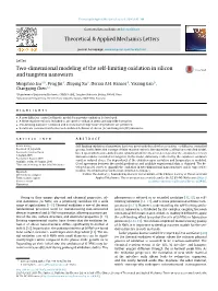 Two-Dimensional Modeling of the Self-Limiting Oxidation in Silicon and Tungsten Nanowires