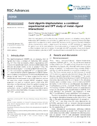 A Combined Experimental and DFT Study of Metal–Ligand Interactions