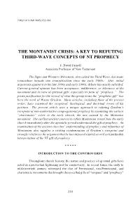 A Key to Refuting Third-Wave Concepts of Nt Prophecy