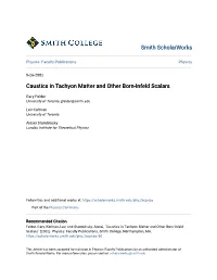 Caustics in Tachyon Matter and Other Born-Infeld Scalars