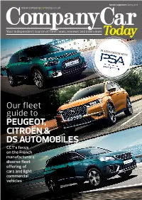Company Car Today Guide to PSA Groupe