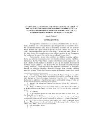 International Adoption: the Most Logical Solution to the Disparity