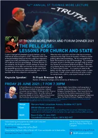 The Pell Case: Lessons for Church and State