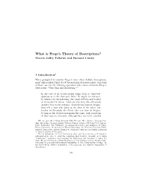 What Is Frege's Theory of Descriptions?