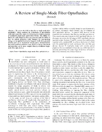 A Review of Single-Mode Fiber Optofluidics (Invited)