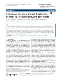 A Study on the Geographical Distribution of Brazil's Prestigious