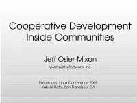 Cooperative Development Inside Communities