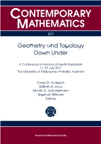Geometry and Topology Down Under