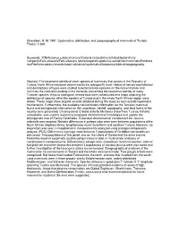 Gharaibeh, BM 1997. Systematics, Distribution