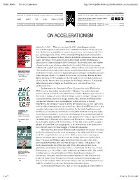 On Accelerationism