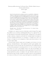 Plutocracy and Pluto-Democracy: the Pervasive Power of Wealth in Modern Society As Polemics and Social Science M.F.N. Giglioli A