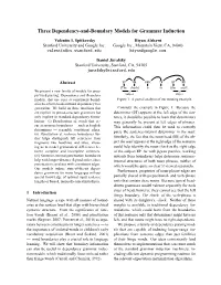 Three Dependency-And-Boundary Models for Grammar Induction