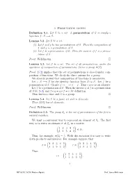 18.703 Modern Algebra, Permutation Groups