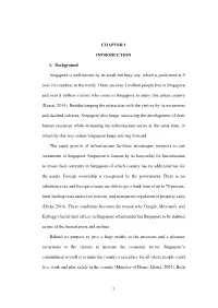 CHAPTER I INTRODUCTION A. Background Singapore Is Well