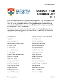 E12 Identified Schools List 2015