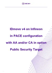 Idmove V4 on Infineon in PACE Configuration with AA And/Or CA in Option Product