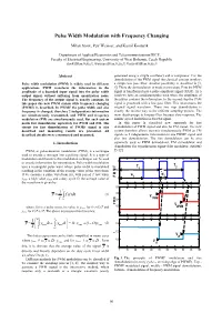 Pulse Width Modulation with Frequency Changing