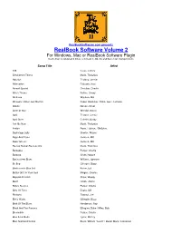 Realbook Software Volume 2 for Windows, Mac Or Realbook Software Plugin Each Chart Is Rendered 4 Times to Include C, Bb, Eb and Bass Clef Transpositions