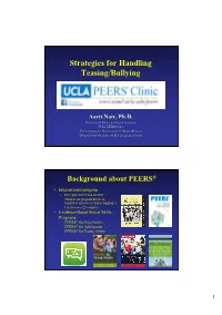 Strategies for Handling Teasing/Bullying