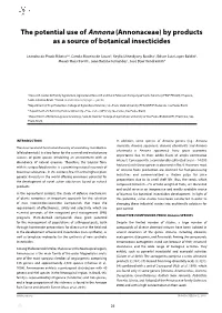 The Potential Use of Annona (Annonaceae) by Products As a Source of Botanical Insecticides