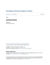 Systematic Botany
