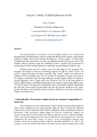 1. Introduction: Provenance Studies Based on Chemical Composition Of