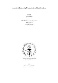 Analysis of Interacting Nucleic Acids in Dilute Solutions